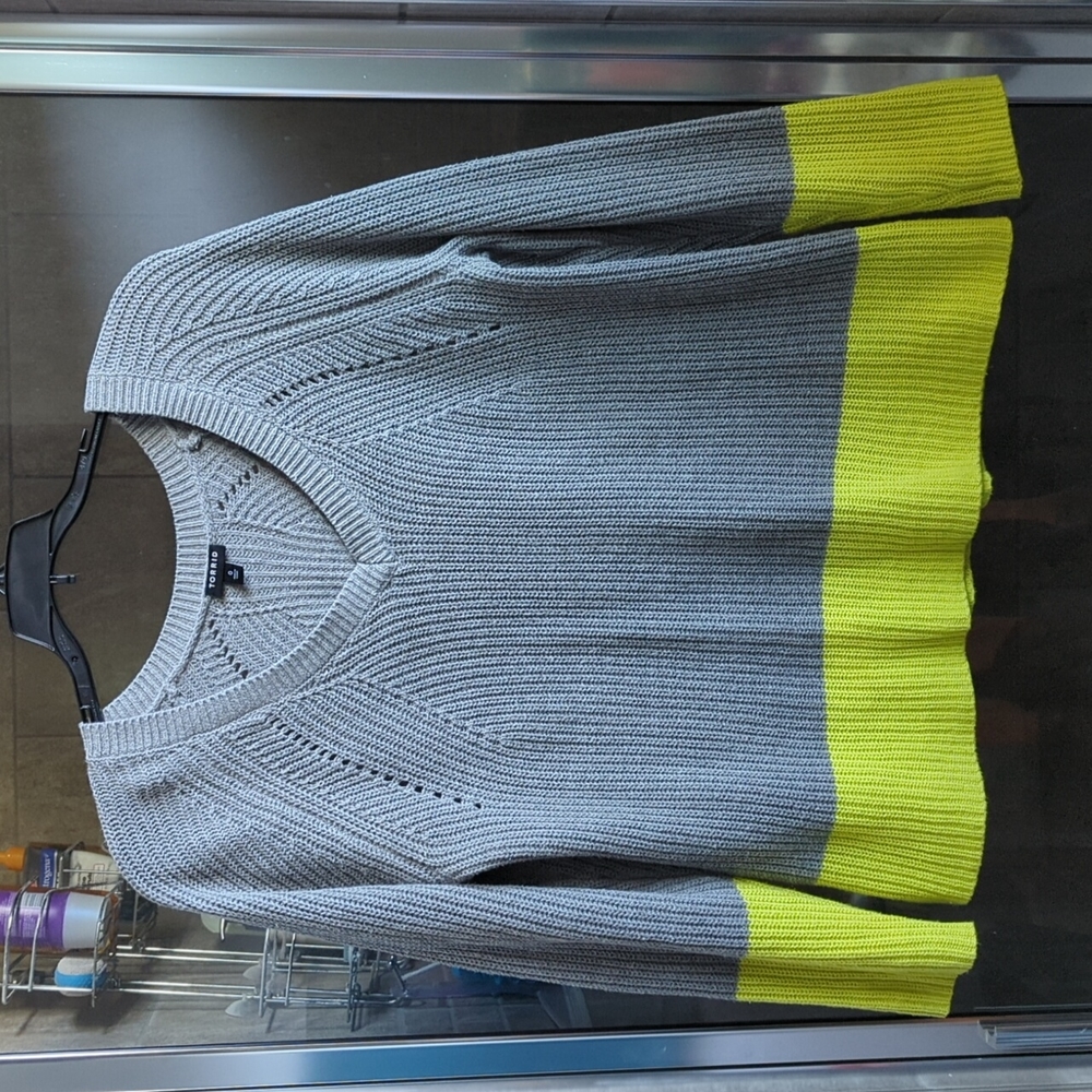 Torrid Neon Colorblocked Sweater - Picture 5 of 9